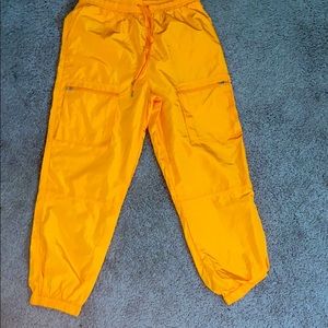 Orange cargo pants